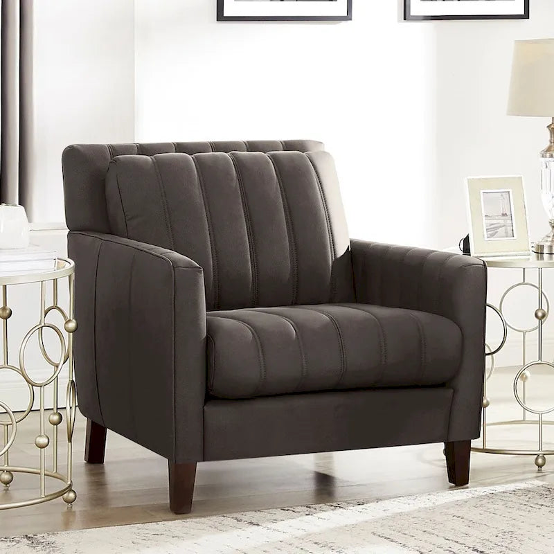 Hydeline Ennis Top Grain Leather Sofa Loveseat and Chair Set - Sofa, Loveseat, Chair