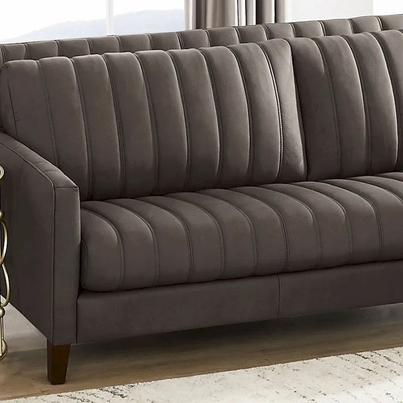 Hydeline Ennis Top Grain Leather Sofa Loveseat and Chair Set - Sofa, Loveseat, Chair