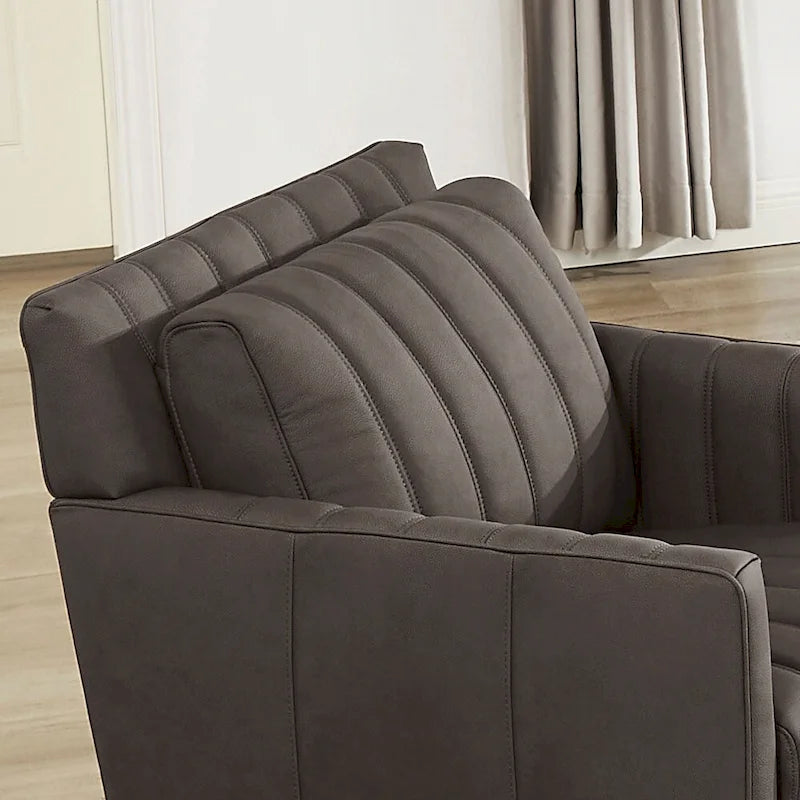 Hydeline Ennis Top Grain Leather Sofa Loveseat and Chair Set - Sofa, Loveseat, Chair