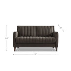 Hydeline Ennis Top Grain Leather Sofa Loveseat and Chair Set - Sofa, Loveseat, Chair