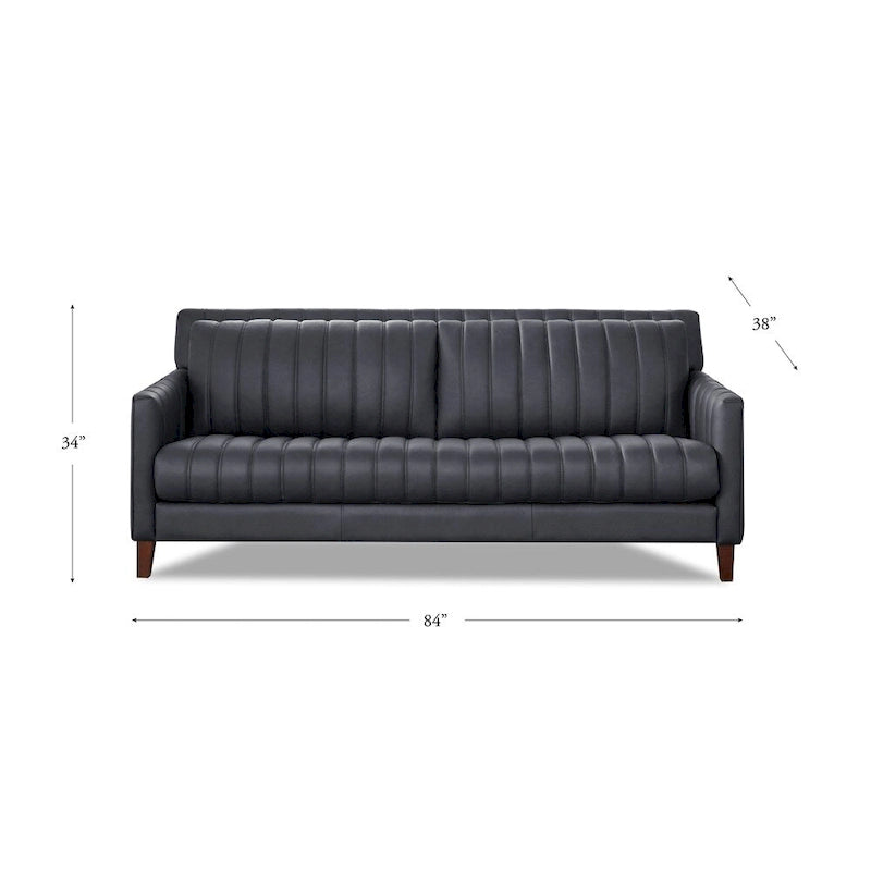 Hydeline Ennis Top Grain Leather Sofa Loveseat and Chair Set - Sofa, Loveseat, Chair
