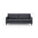 Hydeline Ennis Top Grain Leather Sofa Loveseat and Chair Set - Sofa, Loveseat, Chair