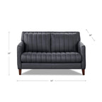 Hydeline Ennis Top Grain Leather Sofa Loveseat and Chair Set - Sofa, Loveseat, Chair
