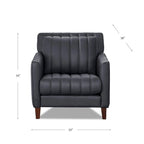 Hydeline Ennis Top Grain Leather Sofa Loveseat and Chair Set - Sofa, Loveseat, Chair