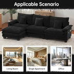 Modular Sectional Sofa Set Convertible Sectional Sleeper Sofa with Chaise for Apartment
