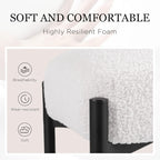 Faux Teddy Fur Round Vanity Stool, Ottoman Foot Stool
