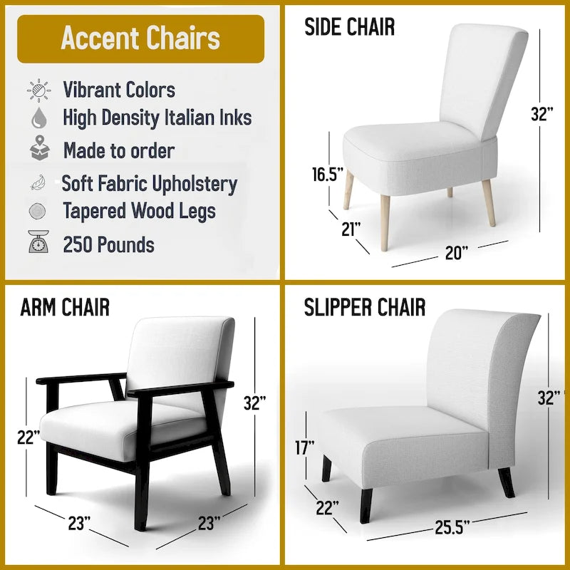Designart Brown And Black Movement IV Upholstered Modern & Contemporary Accent Chair and Modern & Contemporary Arm Chair