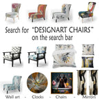 Designart Brown And Black Movement IV Upholstered Modern & Contemporary Accent Chair and Modern & Contemporary Arm Chair
