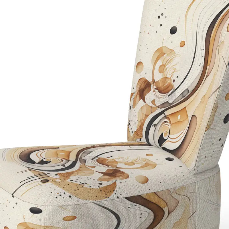 Designart Brown And Black Movement IV Upholstered Modern & Contemporary Accent Chair and Modern & Contemporary Arm Chair