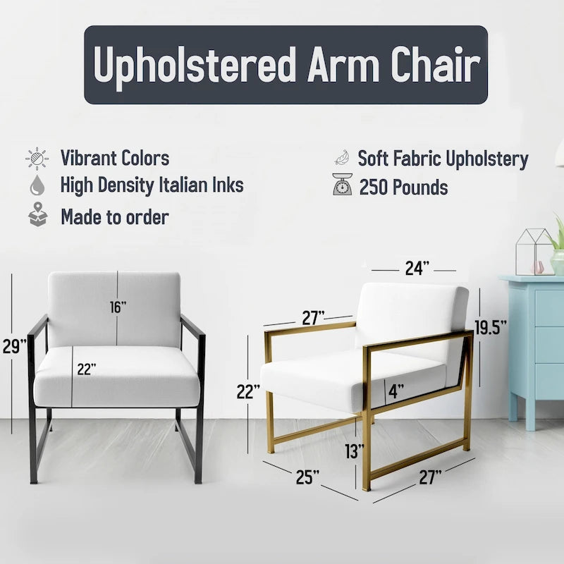 Designart Brown And Black Movement IV Upholstered Modern & Contemporary Accent Chair and Modern & Contemporary Arm Chair