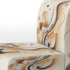 Designart Brown And Black Movement IV Upholstered Modern & Contemporary Accent Chair and Modern & Contemporary Arm Chair