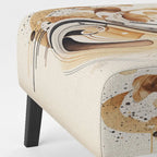 Designart Brown And Black Movement IV Upholstered Modern & Contemporary Accent Chair and Modern & Contemporary Arm Chair