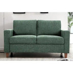 Miles Mid Century Modern Loveseat 2 Seater Sofa Couch with Reversible Back Pillows Large