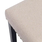 Modern 44 L Nailhead Trim Upholstered Bench with Wood Legs