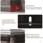 Farmhouse Wood TV Stand, Rustic Entertainment Center, Console Cabinet - n/a