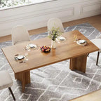 Farmhouse Wood Rectangular Dinner Dining Table for Kitchen Dining Room