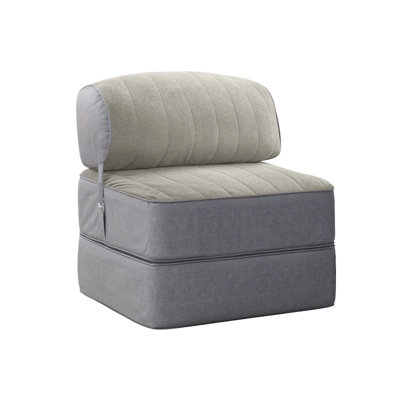 WOWMAX Convertible Folding Sofa Bed Folding Chair Bed with Back Bolster