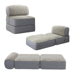 WOWMAX Convertible Folding Sofa Bed Folding Chair Bed with Back Bolster
