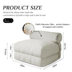 WOWMAX Convertible Folding Sofa Bed Folding Chair Bed with Back Bolster