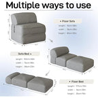 WOWMAX Convertible Folding Sofa Bed Folding Chair Bed with Back Bolster