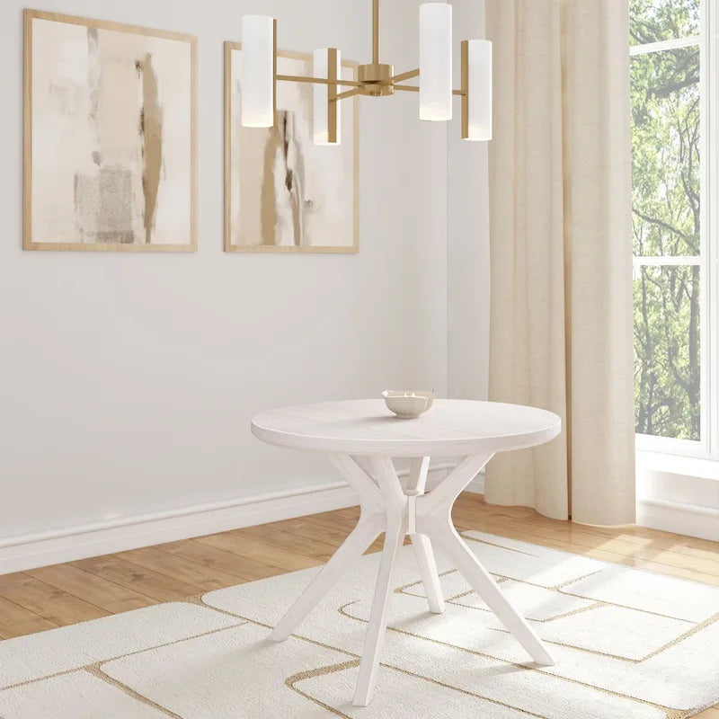 Plank and Beam Verso Cross Leg Round Dining Table - 38