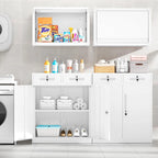36 H Metal Locking Garage Storage Cabinet with 2 Drawers and Adjustable Shelves
