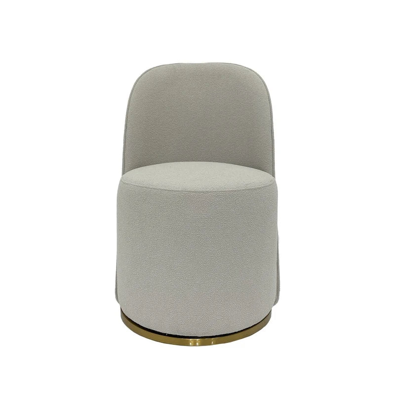 Boucle Swivel Dining Chair – Contemporary Style, Set of 2
