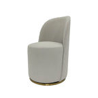 Boucle Swivel Dining Chair – Contemporary Style, Set of 2