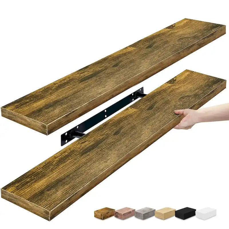 Sorbus Long Floating Shelves for Wall Set of 2 - 35L x 9W x 1.5H