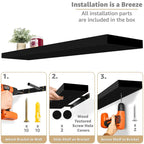 Sorbus Long Floating Shelves for Wall Set of 2 - 35L x 9W x 1.5H