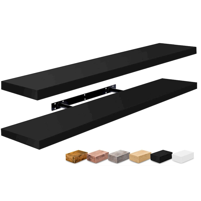 Sorbus Long Floating Shelves for Wall Set of 2 - 35L x 9W x 1.5H