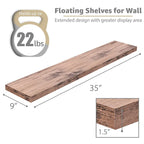 Sorbus Long Floating Shelves for Wall Set of 2 - 35L x 9W x 1.5H
