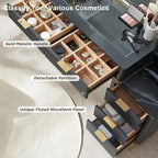 Modern Makeup Vanity Desk with HD Lighted Mirror, Dressing Table