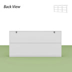 White Storage Dresser with 6 Drawers for Bedroom Dining, and Kitchen