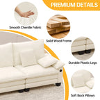 Living Room Furniture Sets, Modular Sectional Sofa Set with Ottoman for Living Room, Convertible Sofa Couch