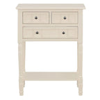 23.7 Farmhouse Solid Wood Console Table with 3 Drawers and Bottom Shelf