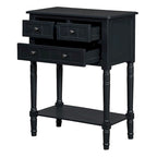 23.7 Farmhouse Solid Wood Console Table with 3 Drawers and Bottom Shelf