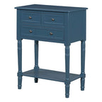 23.7 Farmhouse Solid Wood Console Table with 3 Drawers and Bottom Shelf