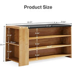 55 Inches Farmhouse Kitchen Island with Storage for Kitchen, Dining Room