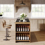 55 Inches Farmhouse Kitchen Island with Storage for Kitchen, Dining Room