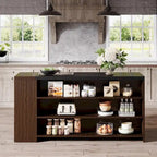 55 Inches Farmhouse Kitchen Island with Storage for Kitchen, Dining Room