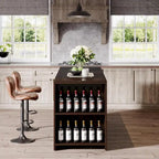55 Inches Farmhouse Kitchen Island with Storage for Kitchen, Dining Room