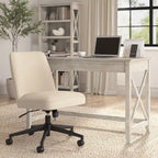 Bush Furniture Serenity Mid Back Armless Office Chair with Wheels