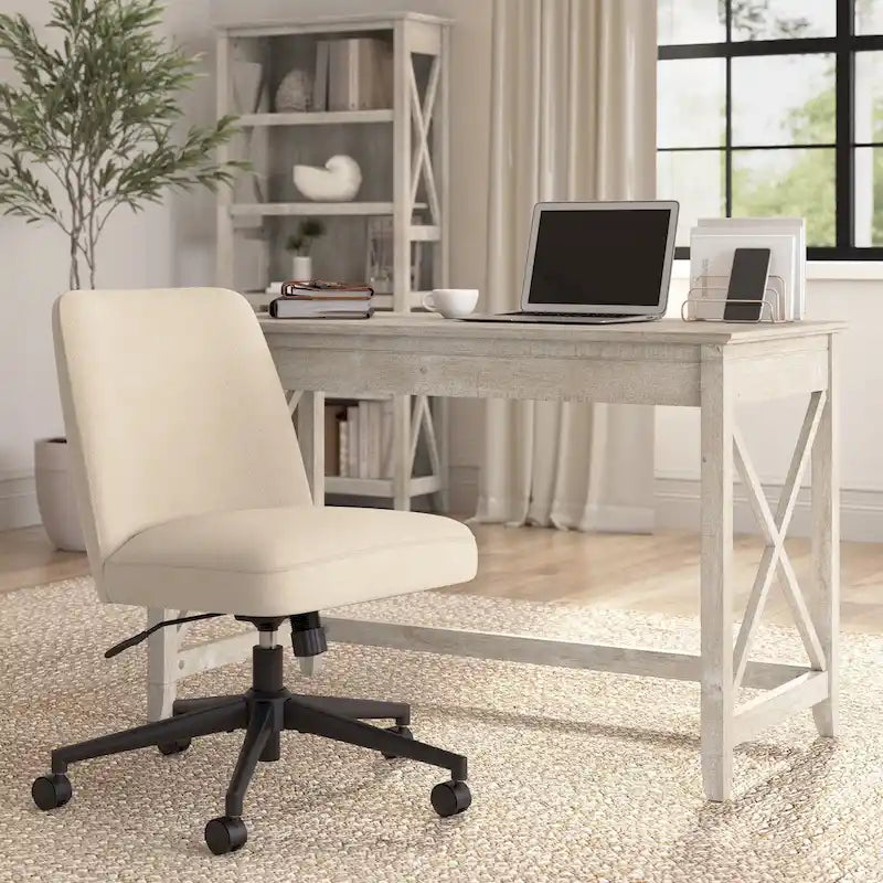 Bush Furniture Serenity Mid Back Armless Office Chair with Wheels