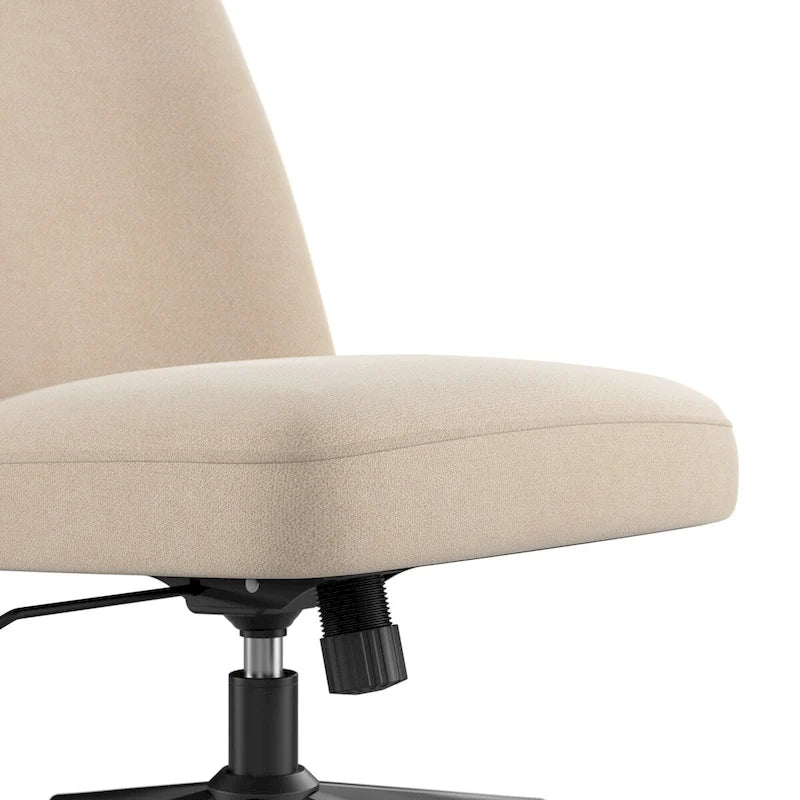Bush Furniture Serenity Mid Back Armless Office Chair with Wheels