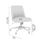 Bush Furniture Serenity Mid Back Armless Office Chair with Wheels