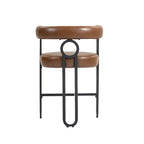 Chenille/Leather Upholstered Contemporary Designed Bar Stools With Footrestset of 2