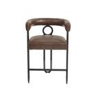 Chenille/Leather Upholstered Contemporary Designed Bar Stools With Footrestset of 2