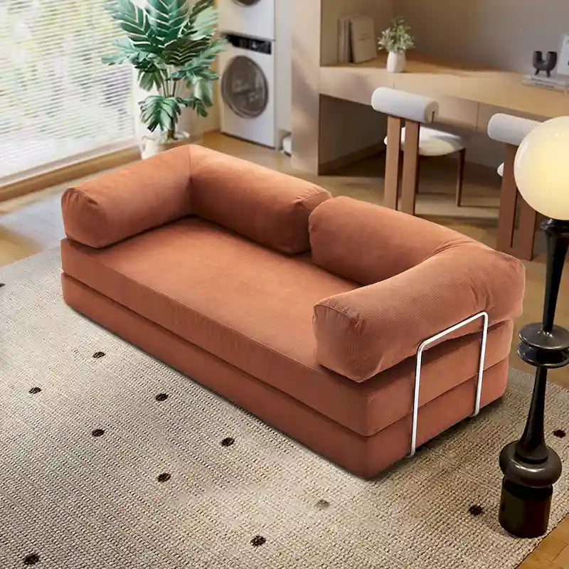 JASIWAY Modern Vintage Convertible Sleeper Sofa Bed