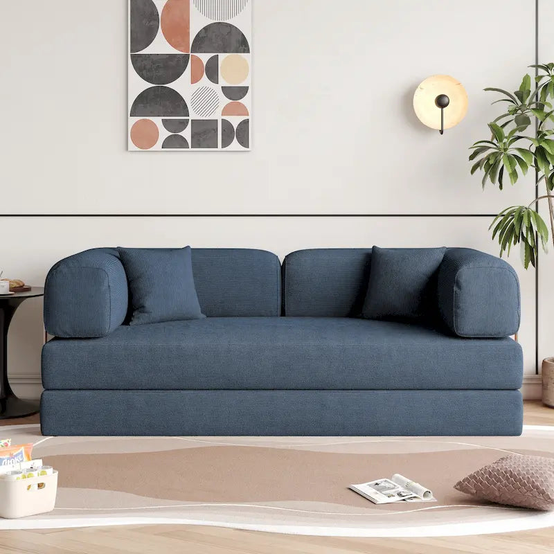 JASIWAY Modern Vintage Convertible Sleeper Sofa Bed
